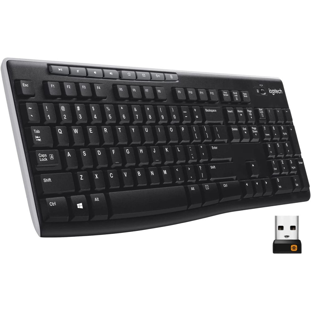 Teclado Inalámbrico Logitech K270 PC, portátil, Disposición QWERTY Español - Negro