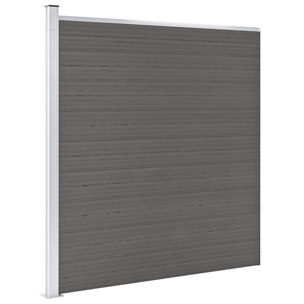 vidaXL Valla de jardín de WPC gris 175x186 cm