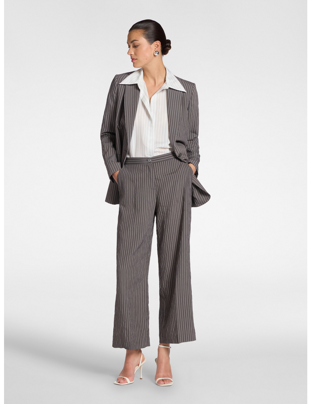 Elena Mirò - Pantalones chinos de rayas diplomáticas