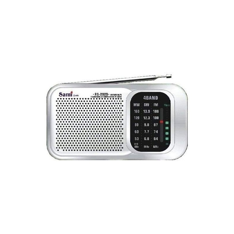 Radio Sami RS-2929 luz y pilas 18x10x4cm antena telescópica entrada auriculares RS2929