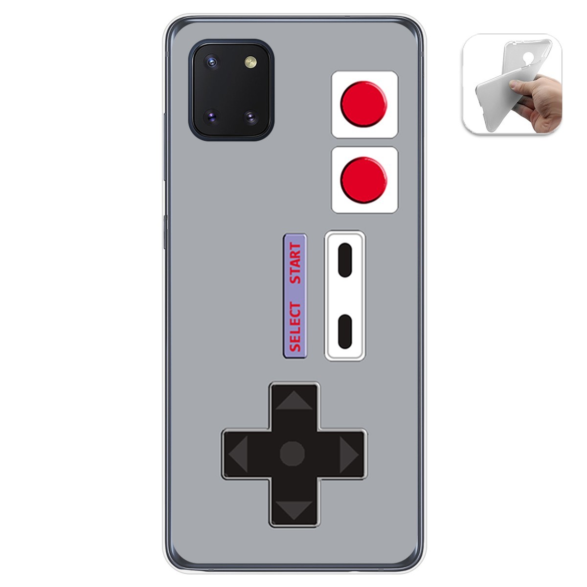 Tumundosmartphone Funda Gel Tpu para Samsung Galaxy Note 10 Lite diseño Consola Dibujos