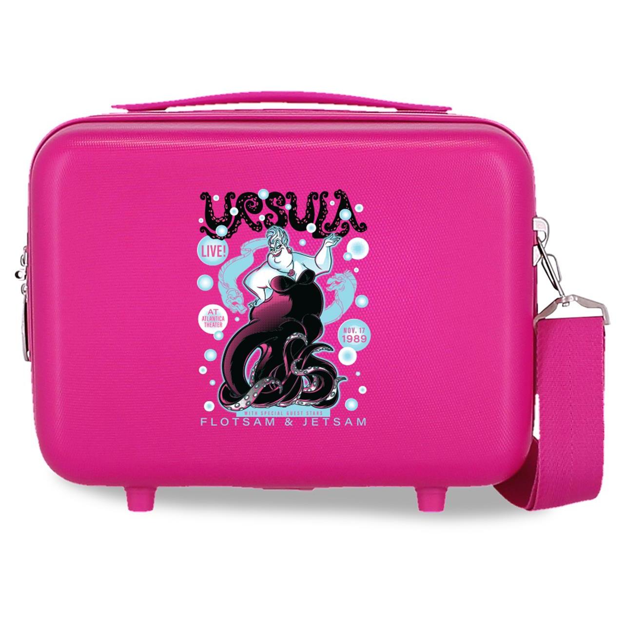 Neceser ABS Disney Ursula con capacidad de 9L Fucsia