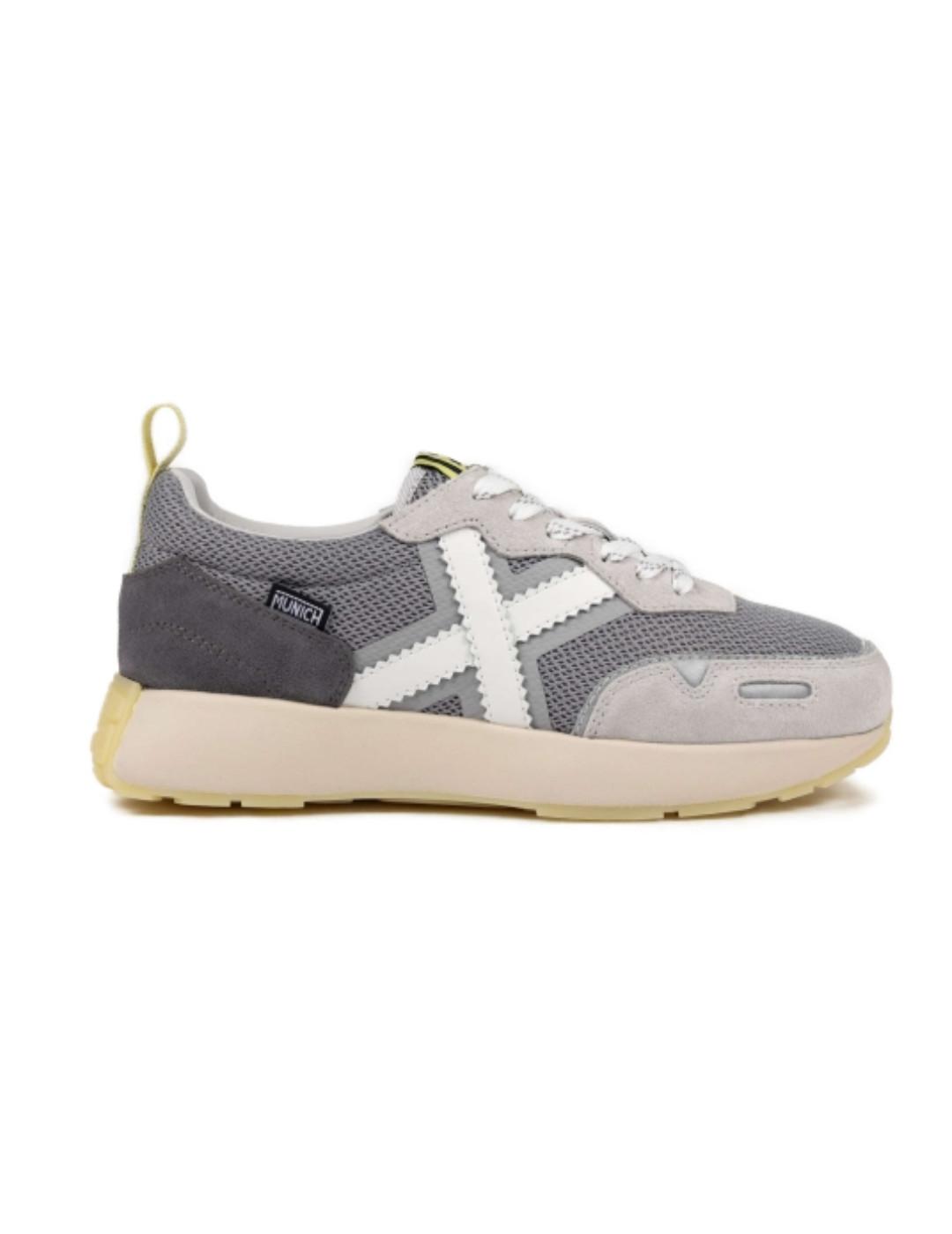 Zapatillas deportivas Munich Xemine gris y blanco para mujer