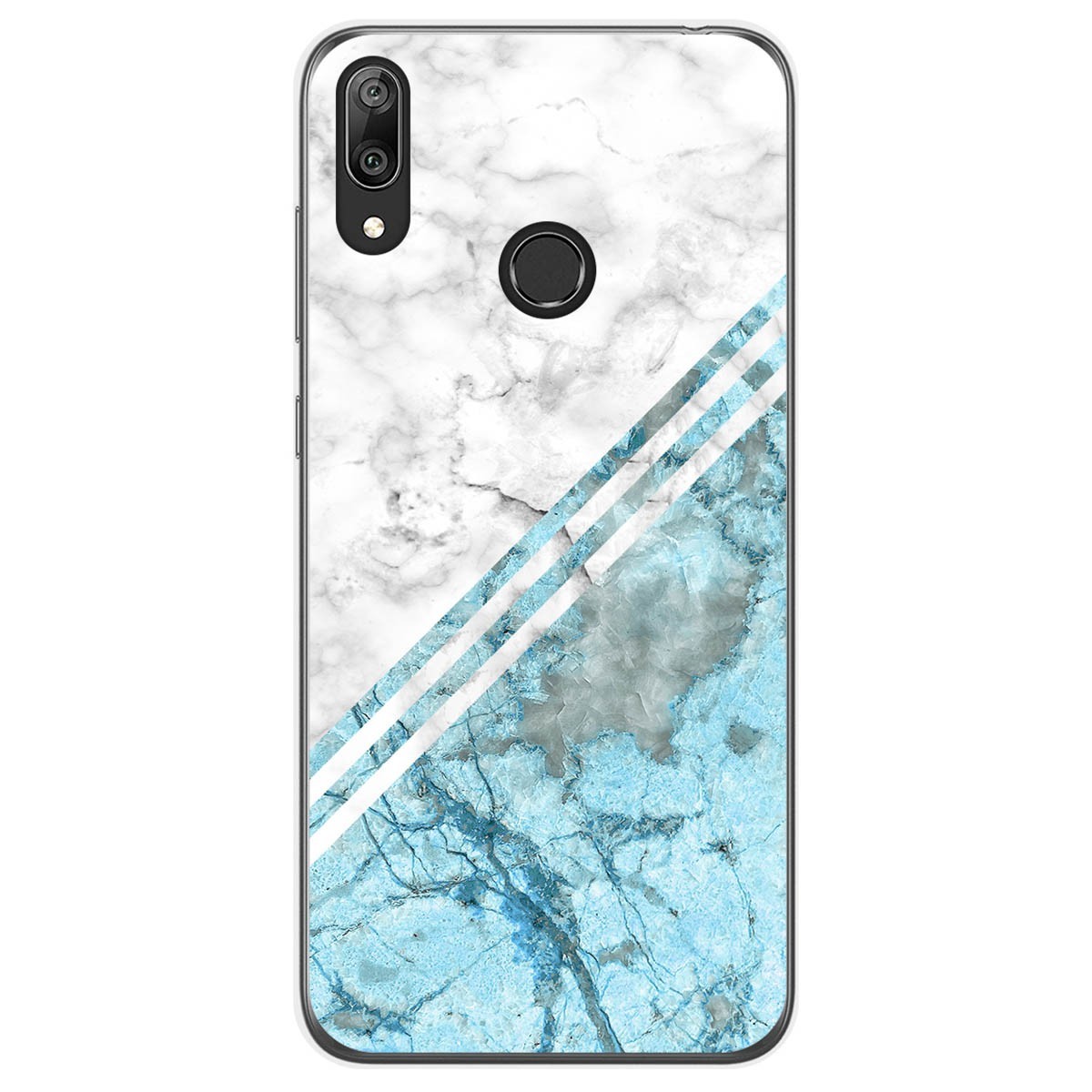 Tumundosmartphone Funda Gel Tpu para Huawei Y7 2019 diseño Mármol 02 Dibujos