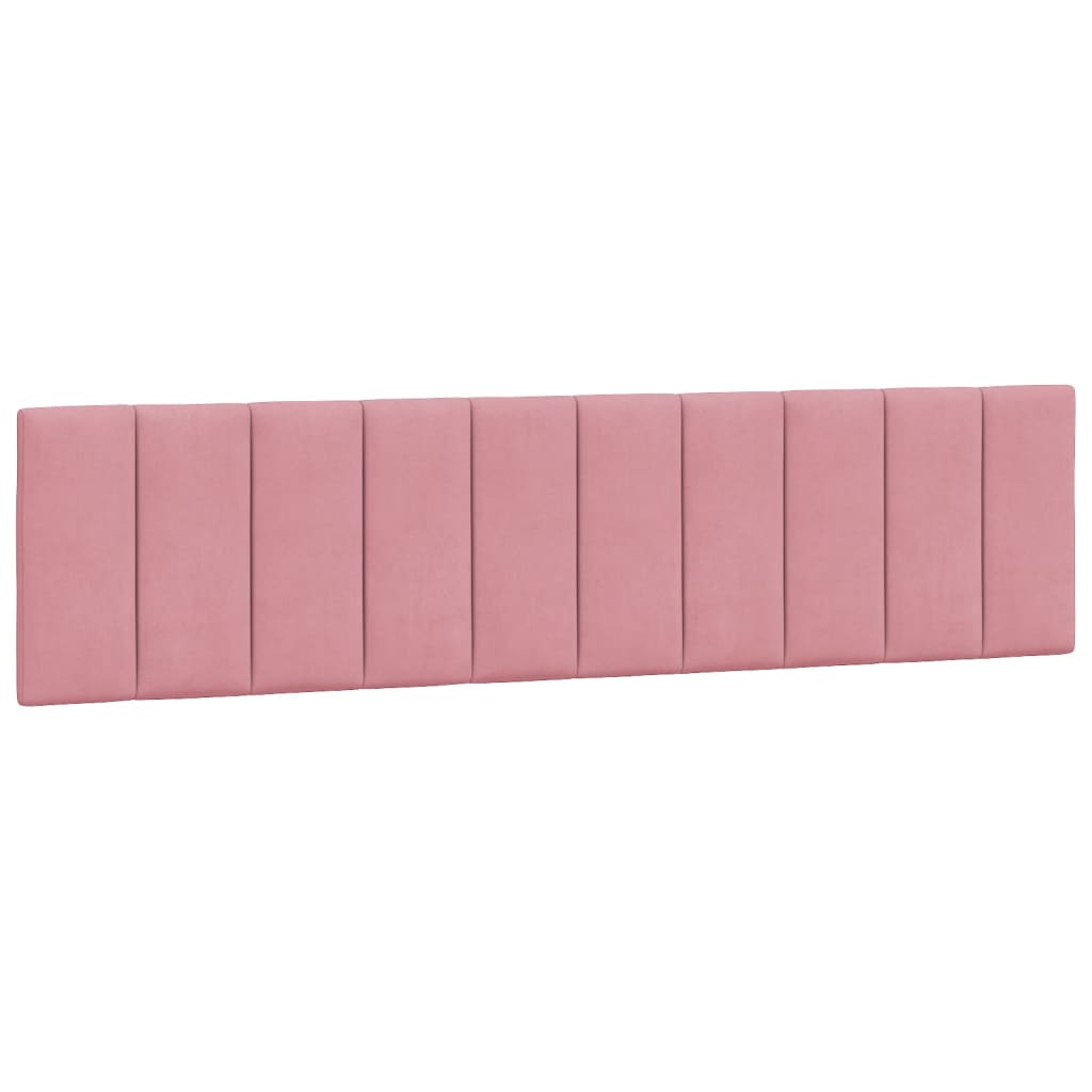 vidaXL Cabecero de cama acolchado Hanko terciopelo rosa 200 cm