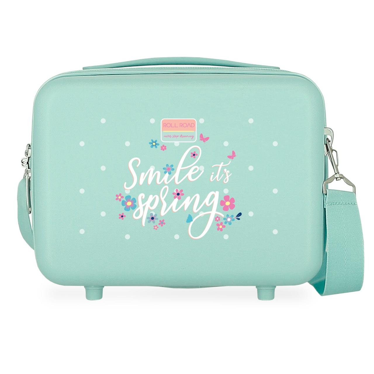 Neceser Roll road Spring dreams turquesa 29x21x15 cm