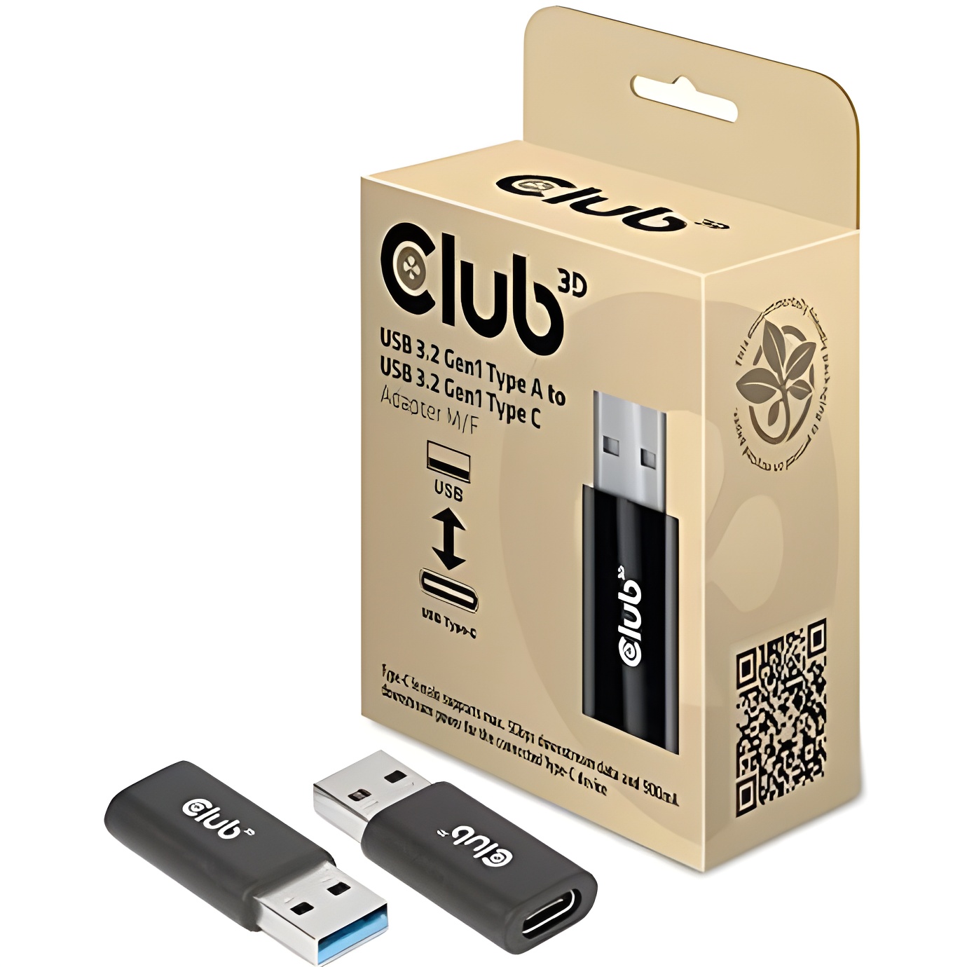 CLUB3D Adaptador USB 3.2 A USB 3.2 Tipo C M/H Retail