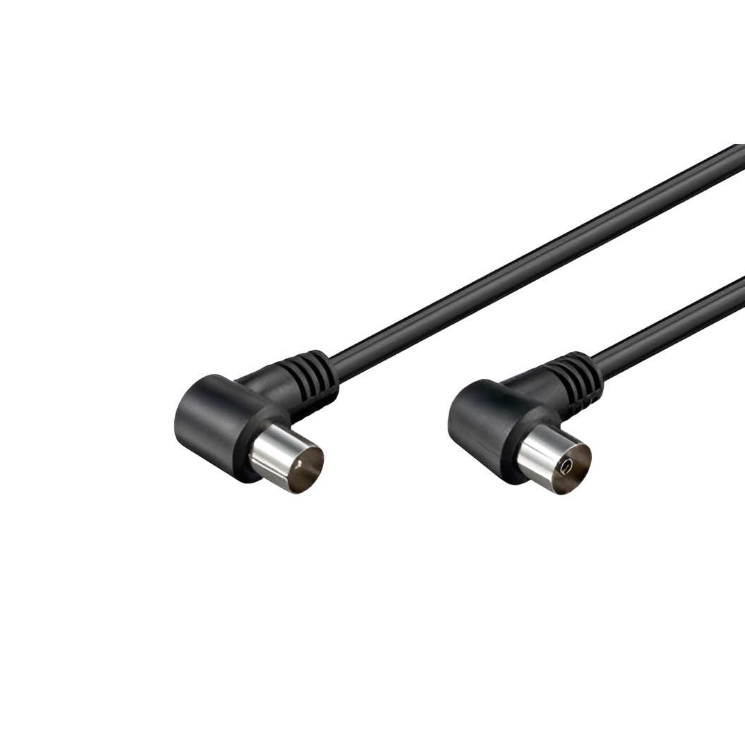 Goobay 1.5m angled black antenna cable