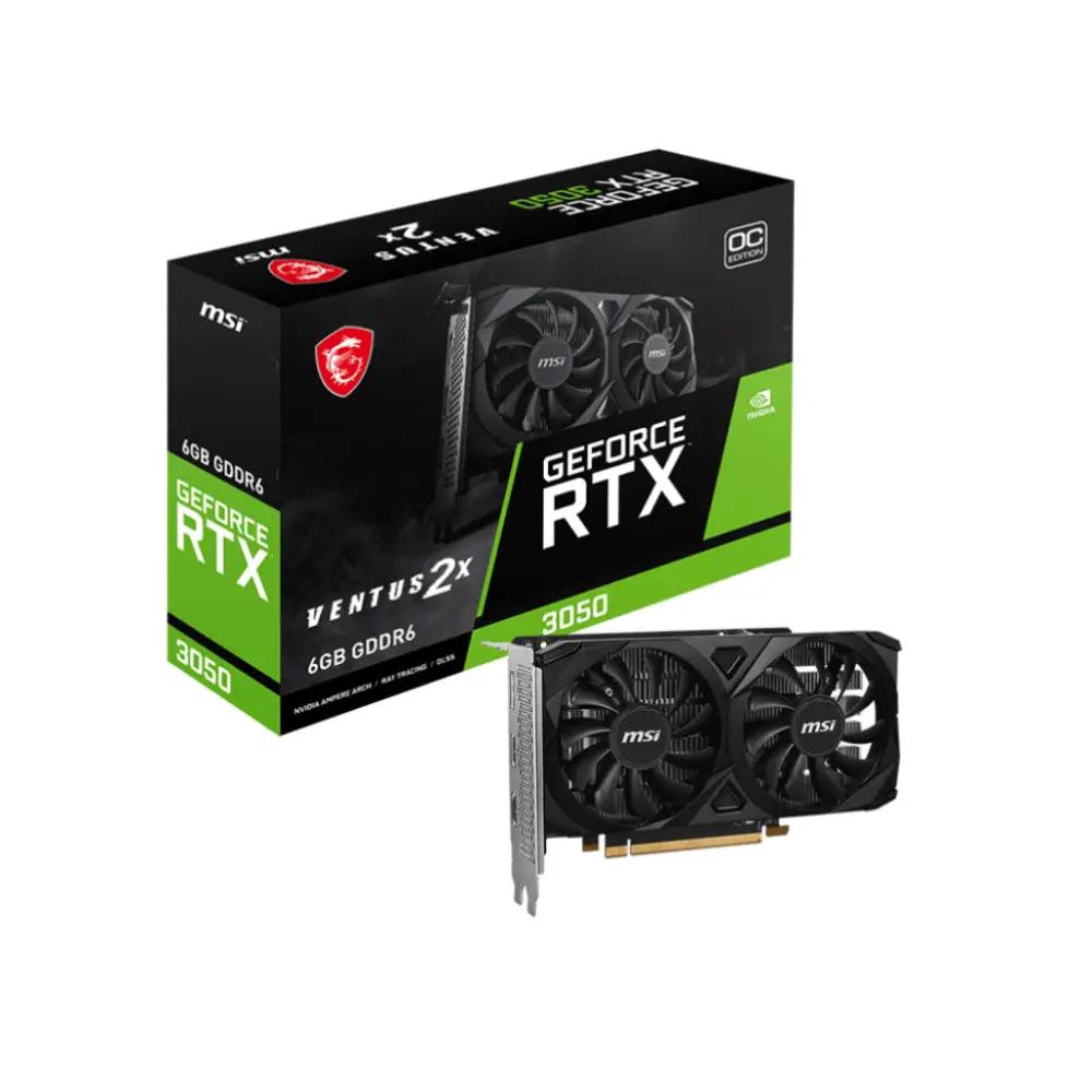 Tarjeta Gráfica MSI GeForce RTX 3050 VENTUS 2X E OC 6GB GDDR6