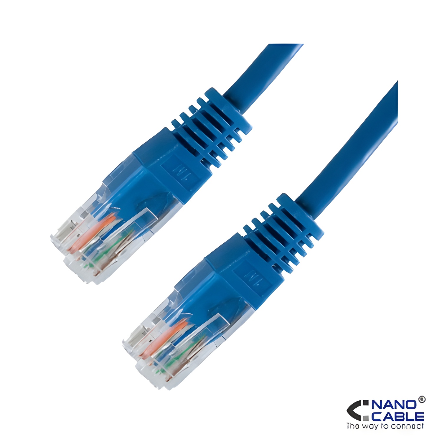Nanocable - cable de red latiguillo utp cat.5e de 10m - color azul