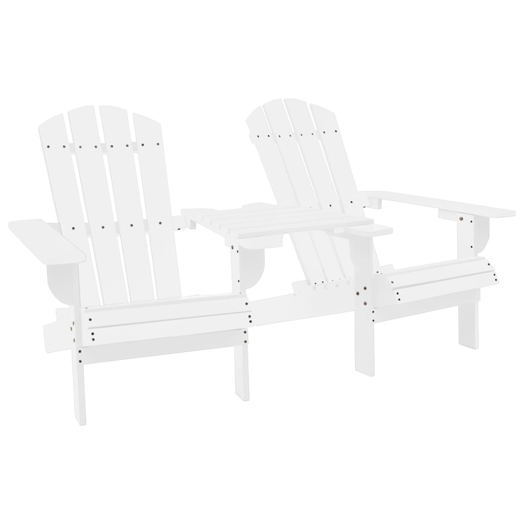vidaXL Sillas Adirondack de jardínmesita madera maciza abeto