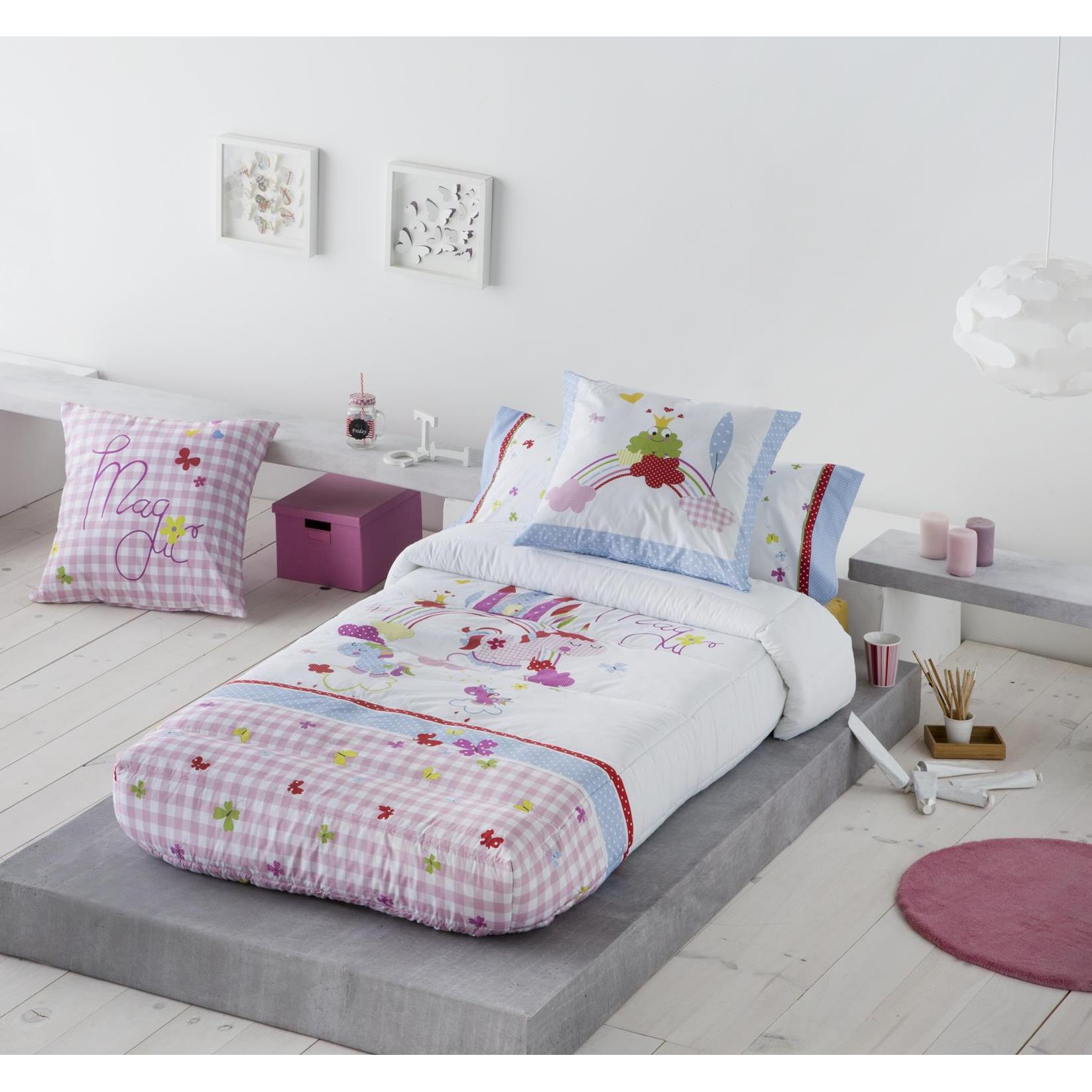 JVR - Edredón Ajustable modelo MAGIC - Tejido 100% Algodón Percal 200 hilos - Estampado digital - Fabricado en España - Cama 80/90/105