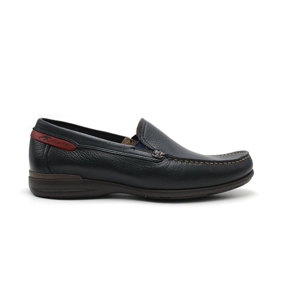 Fluchos 8682 Orion  zapato mocasín de piel, sin cordones, suela de goma, para caballero