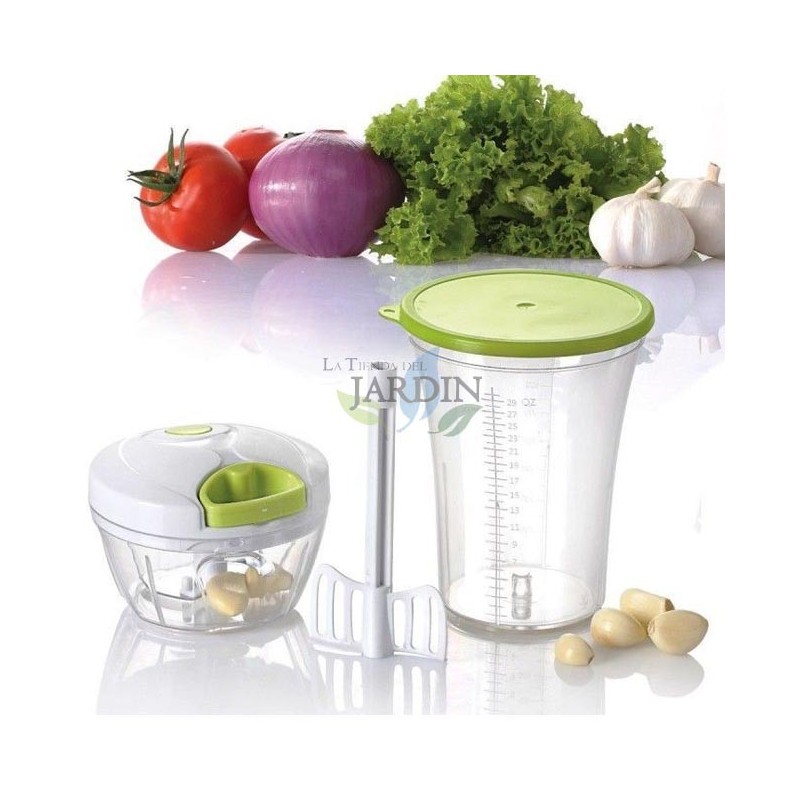 Suinga Set Batidora y Picadora de Alimentos con Bol Recoge Verduras