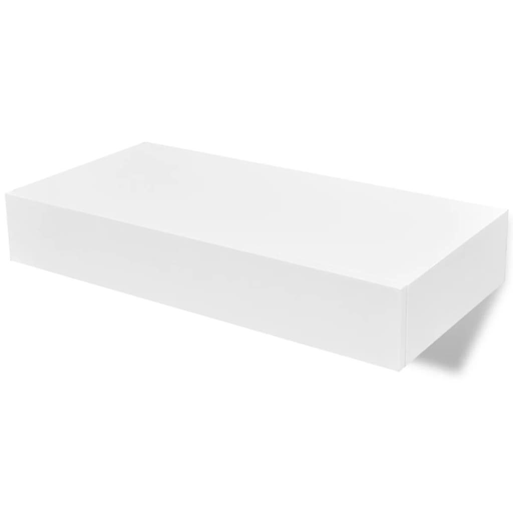 Vidaxl Estantes de Pared Flotantes con Cajones 2 Uds Blanco 48 Cm, 80 Cm, y Más