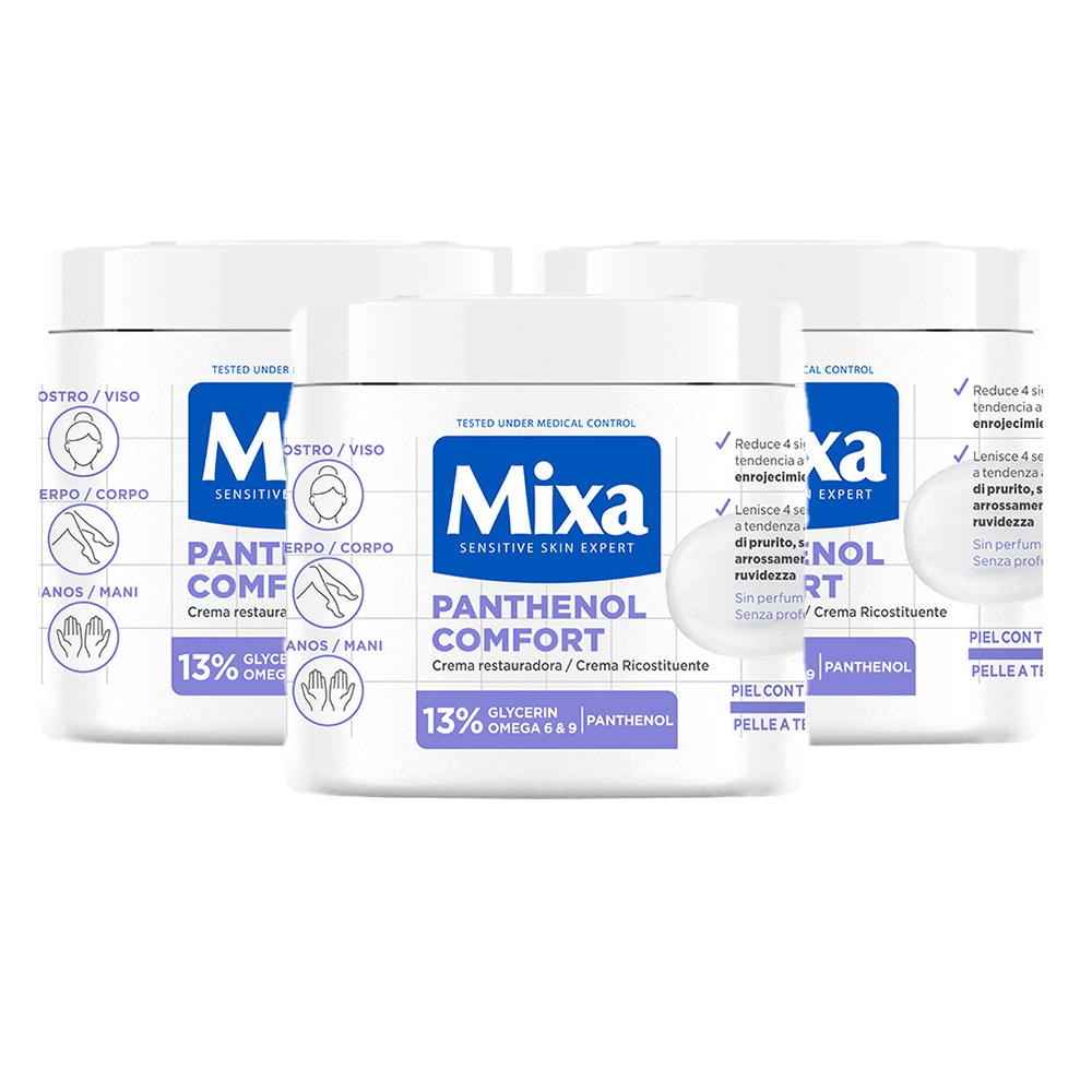 MIXA | Crema y/o Loción Corporal Panthenol Comfort para piel sensible