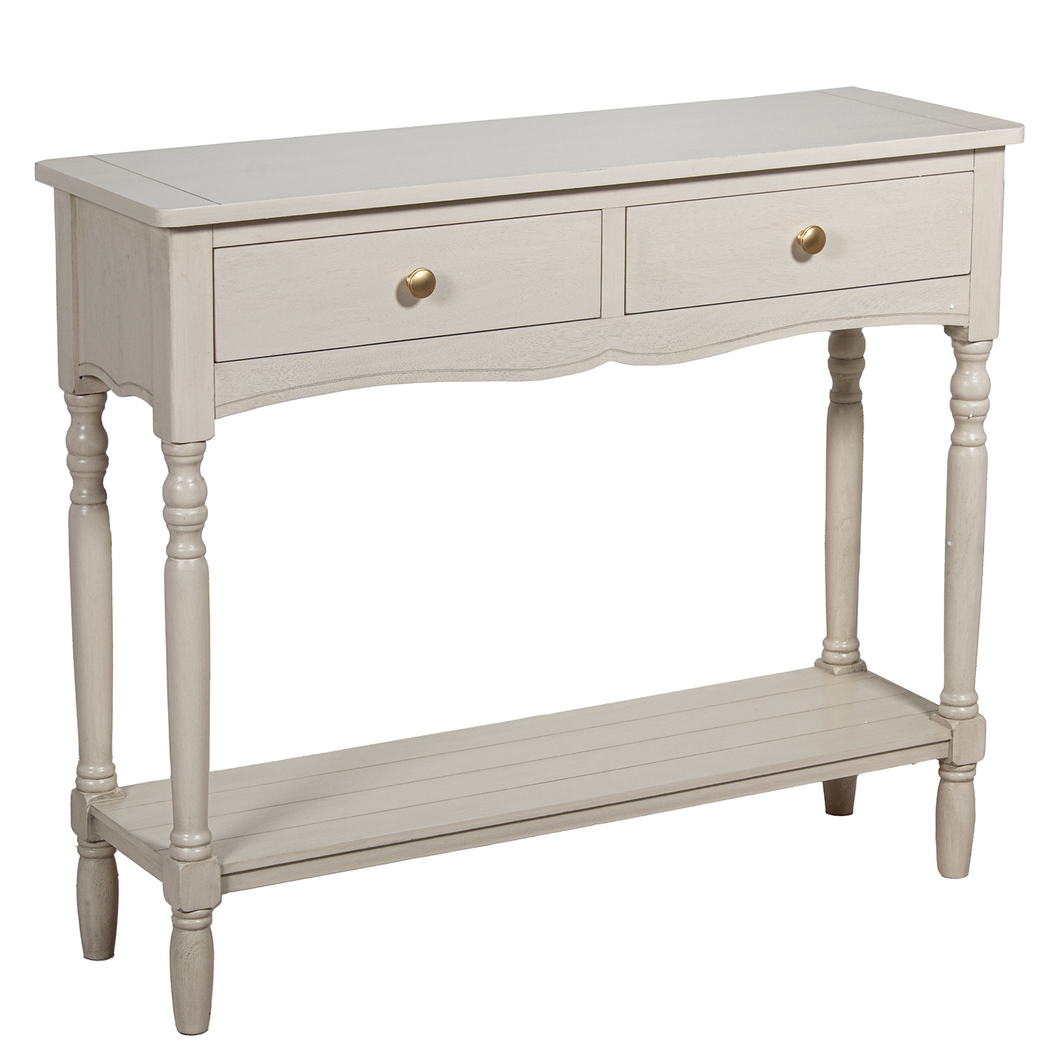 Mesa entrada madera 2 cajonesbeige 90x28x75cm
