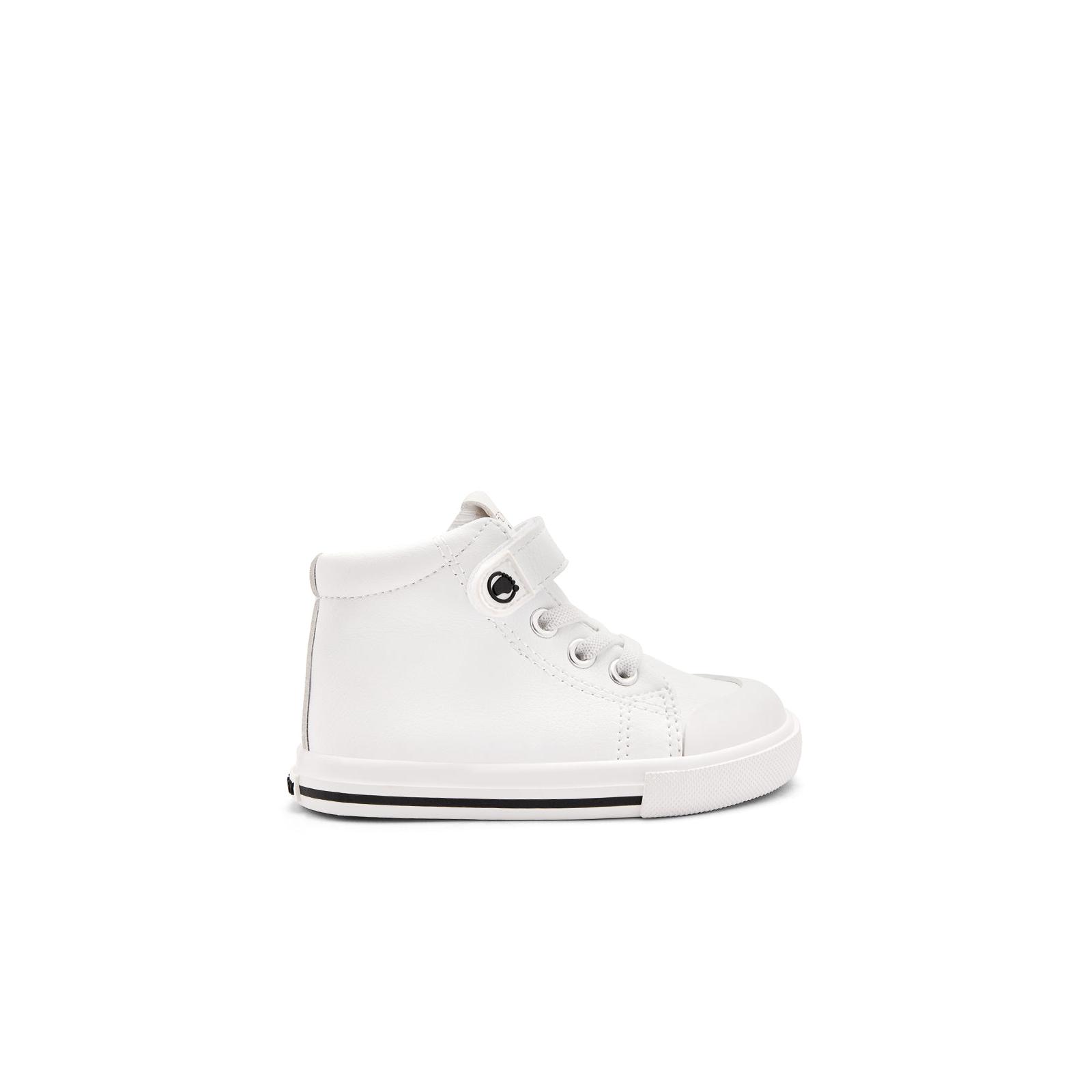 Conguitos - Zapatillas Deportivas de Bebés Diseño Respetuoso Sin Caída y Puntera Amplia Blanco para Niños y Niñas