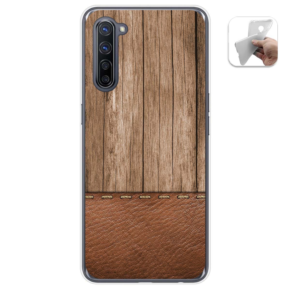 Tumundosmartphone Funda Gel Tpu para Oppo Find X2 Lite diseño Madera 09 Dibujos