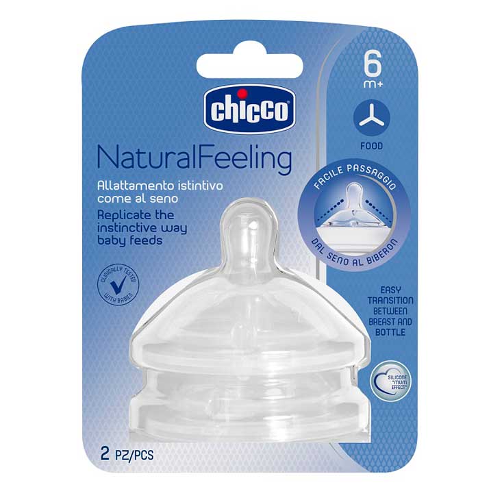 Chicco Tetina Step Up Flujo Papilla +6M (2U)
