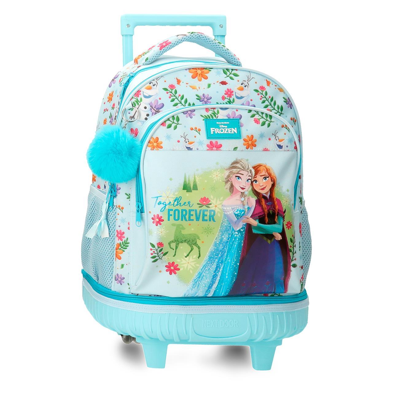 Mochila compact desmontable Frozen Forever Azul Claro 32 cm x 43 cm x 21 cm