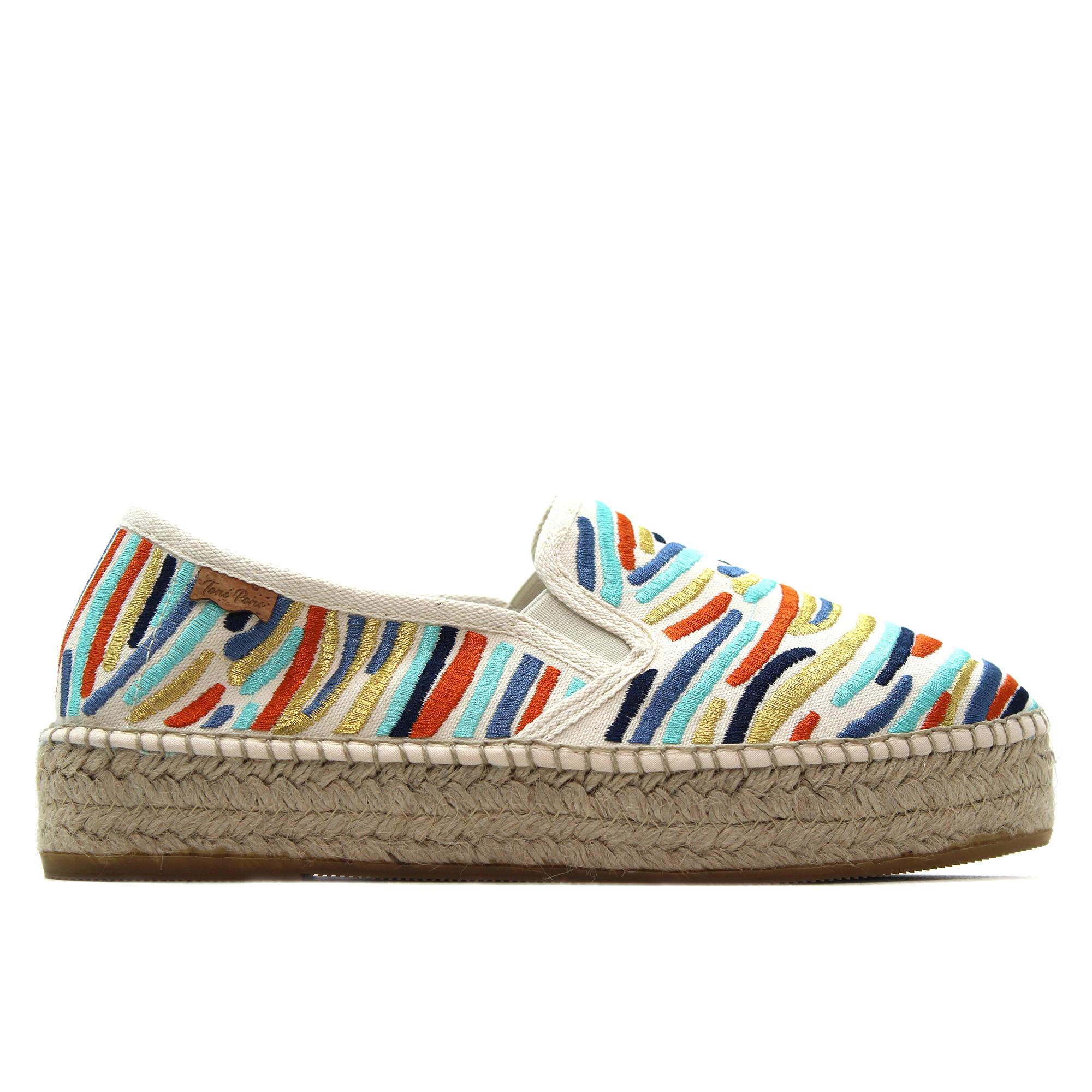 Toni Pons POLA Zapato,mocasín,espadril,suela de esparto,yute,multicolor,suela de goma para señora