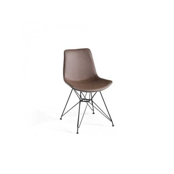 Sillas de Comedor Tapizadas Momma Home Zaire Marrón/negro