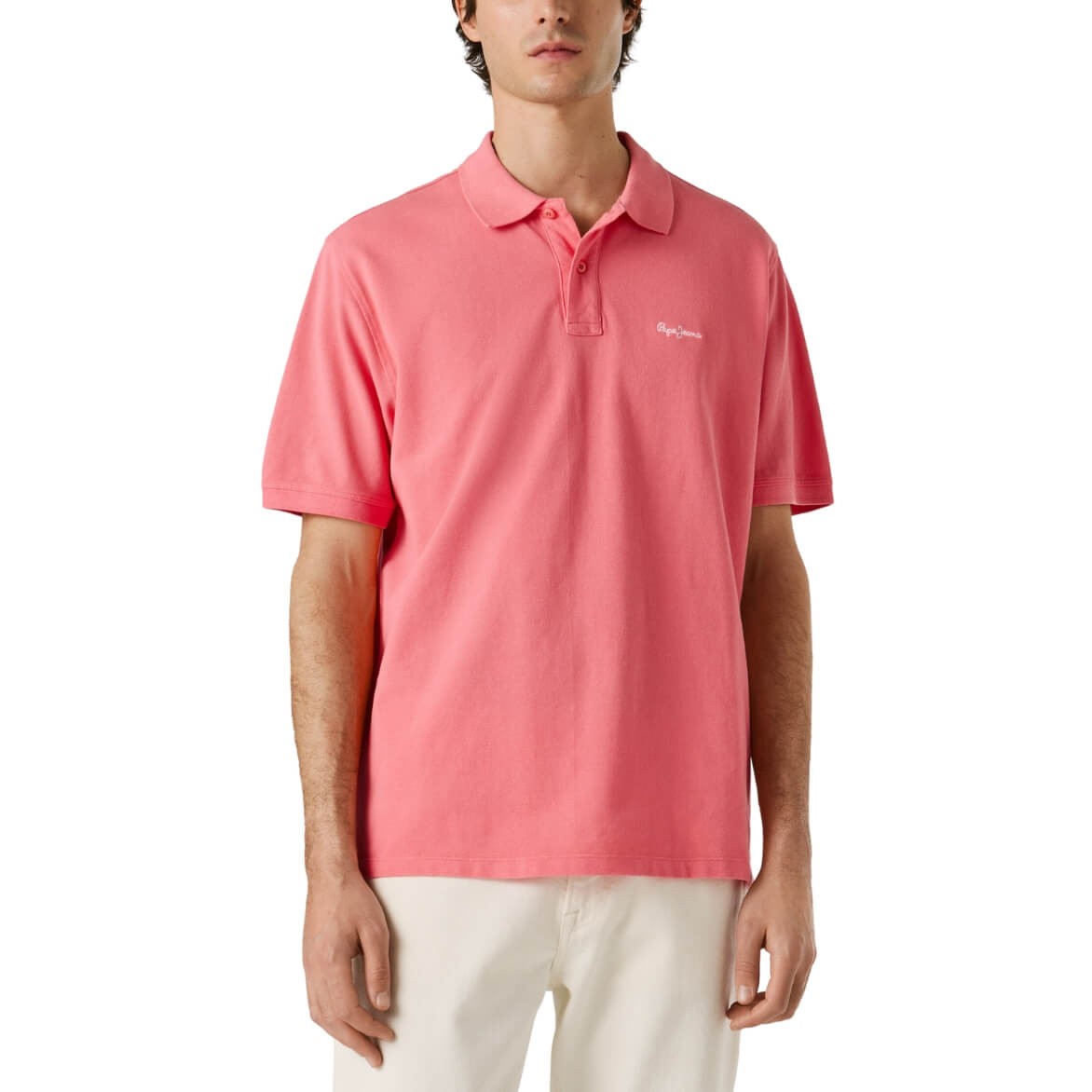 Polo Básico De Manga Corta Oscar Dark Coral De