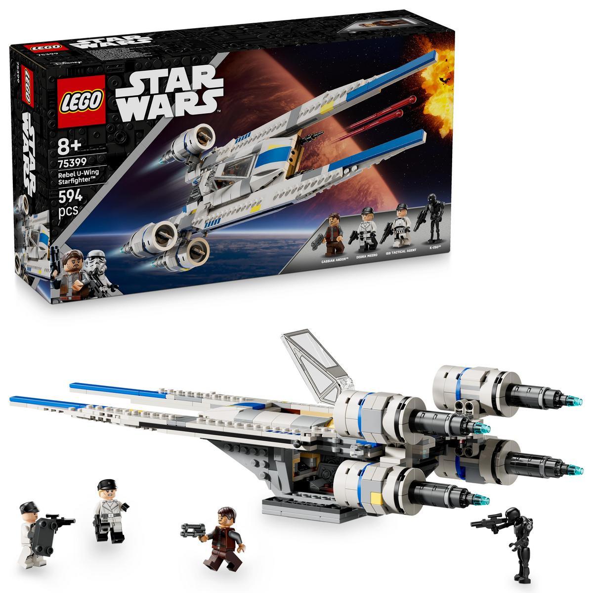 LEGO® 75399 Star Wars: Andor™ Caza Estelar Rebelde Ala-U Kit de Maqueta Construible, Vehículo de Juguete, Juego Para Construir, Regalo Para Niños, Niñas y Fans de 8 Años o Más