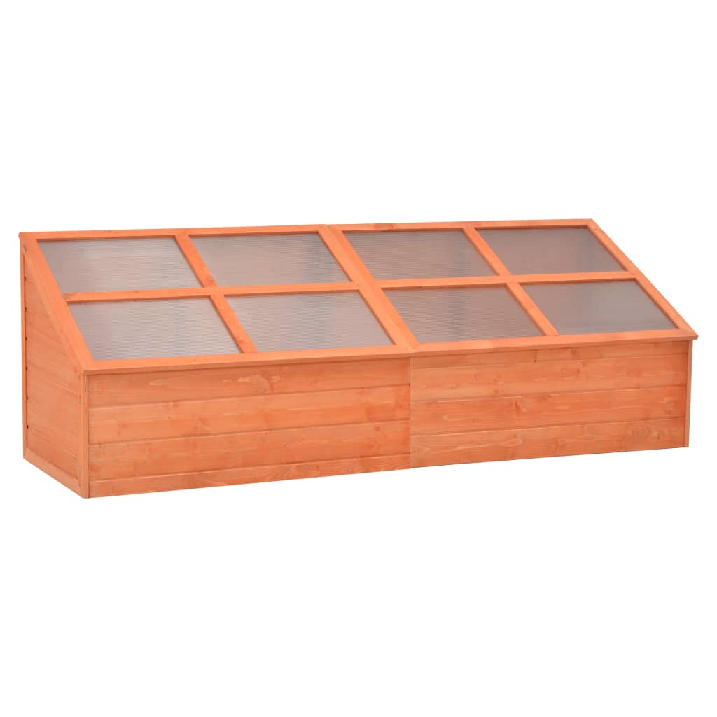 vidaXL Invernadero Madera Invernáculo Jardinera Plantador Sembrador Dimensiones 100 x 50 x 34 cm, 180 x 57 x 62 cm