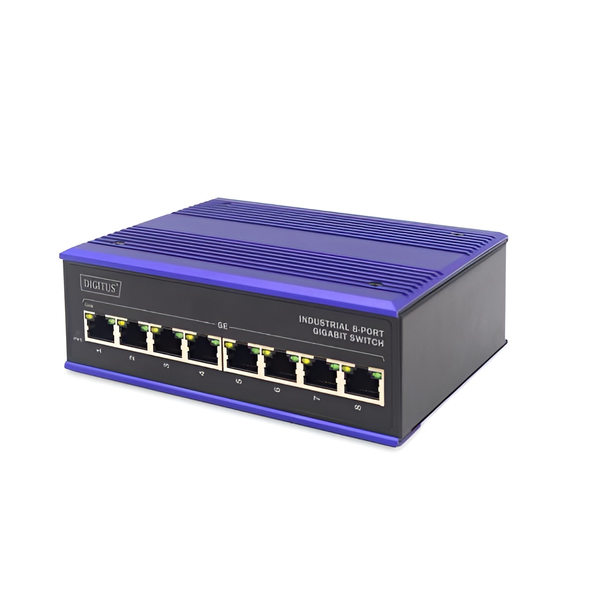 Digitus By Assmann - Conmutador Industrial Gigabit de 8 Puertos Carril DIN con Rango de Temperatura Extendido
