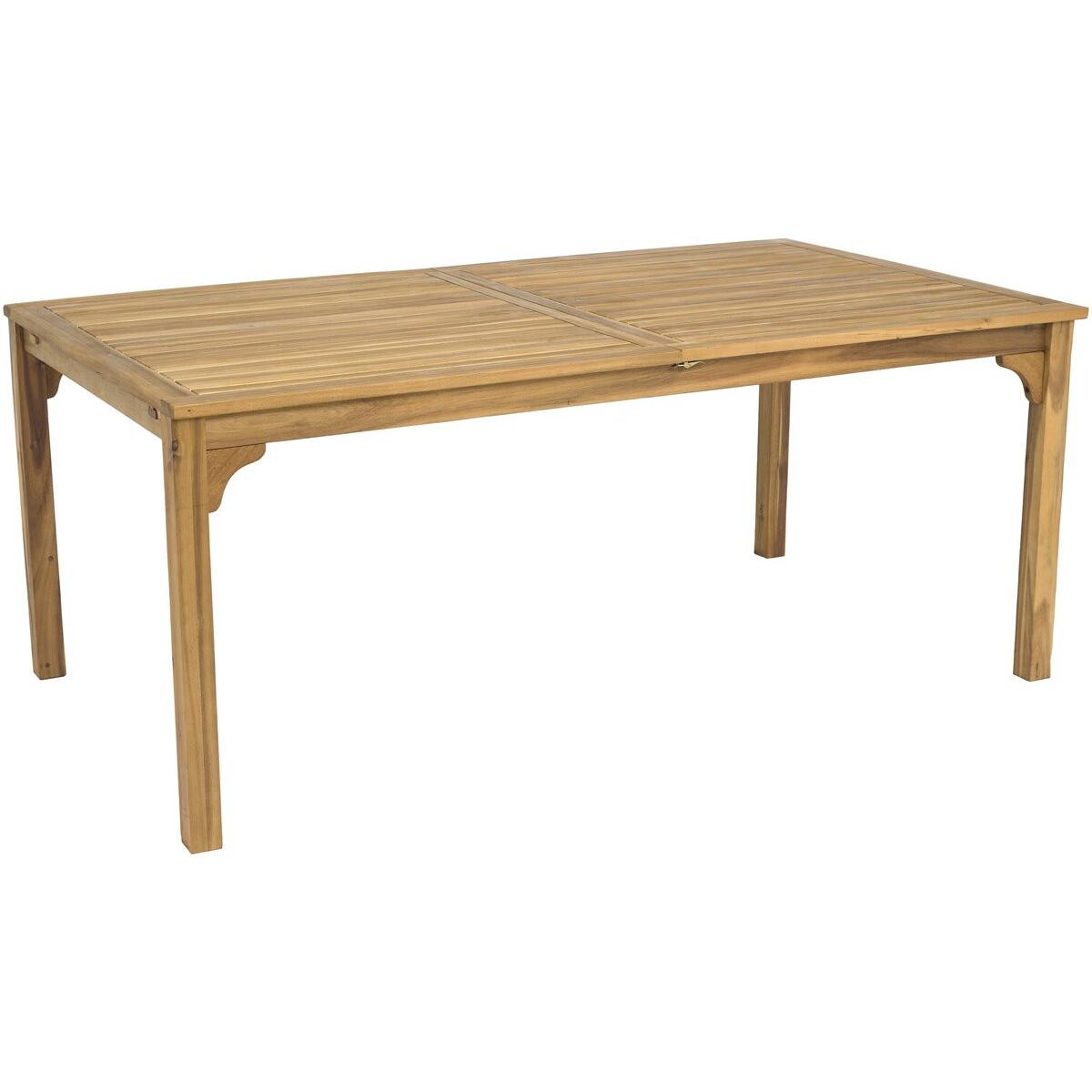 Habitat y Jardin - Mesa de jardín de madera extensible "Valladolid" 180/240 cm - 6 a 10 plazas - Marrón