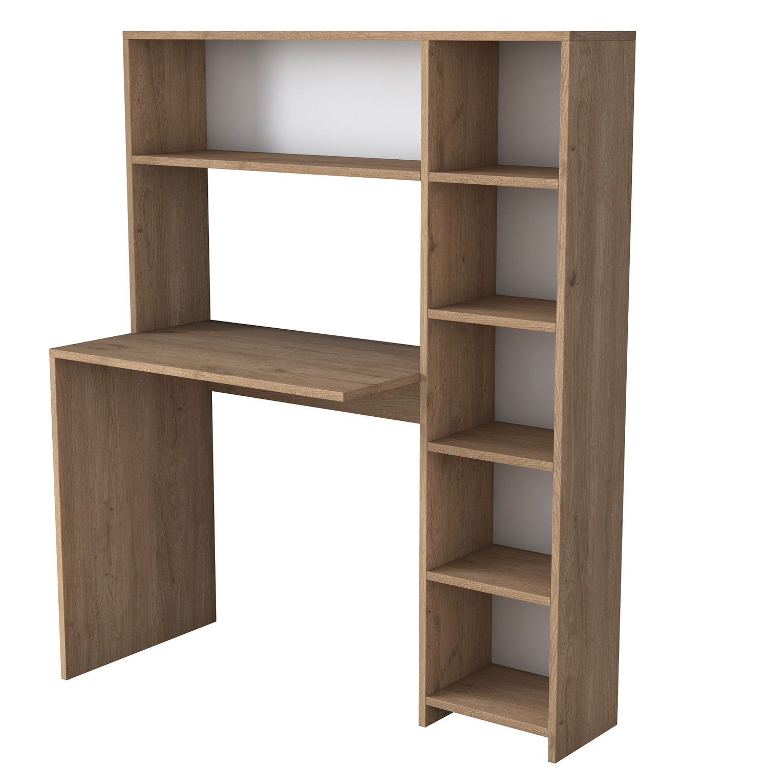 Habitat y Jardin - Escritorio de madera "Haham" 113 x 40 x 142 cm - Roble