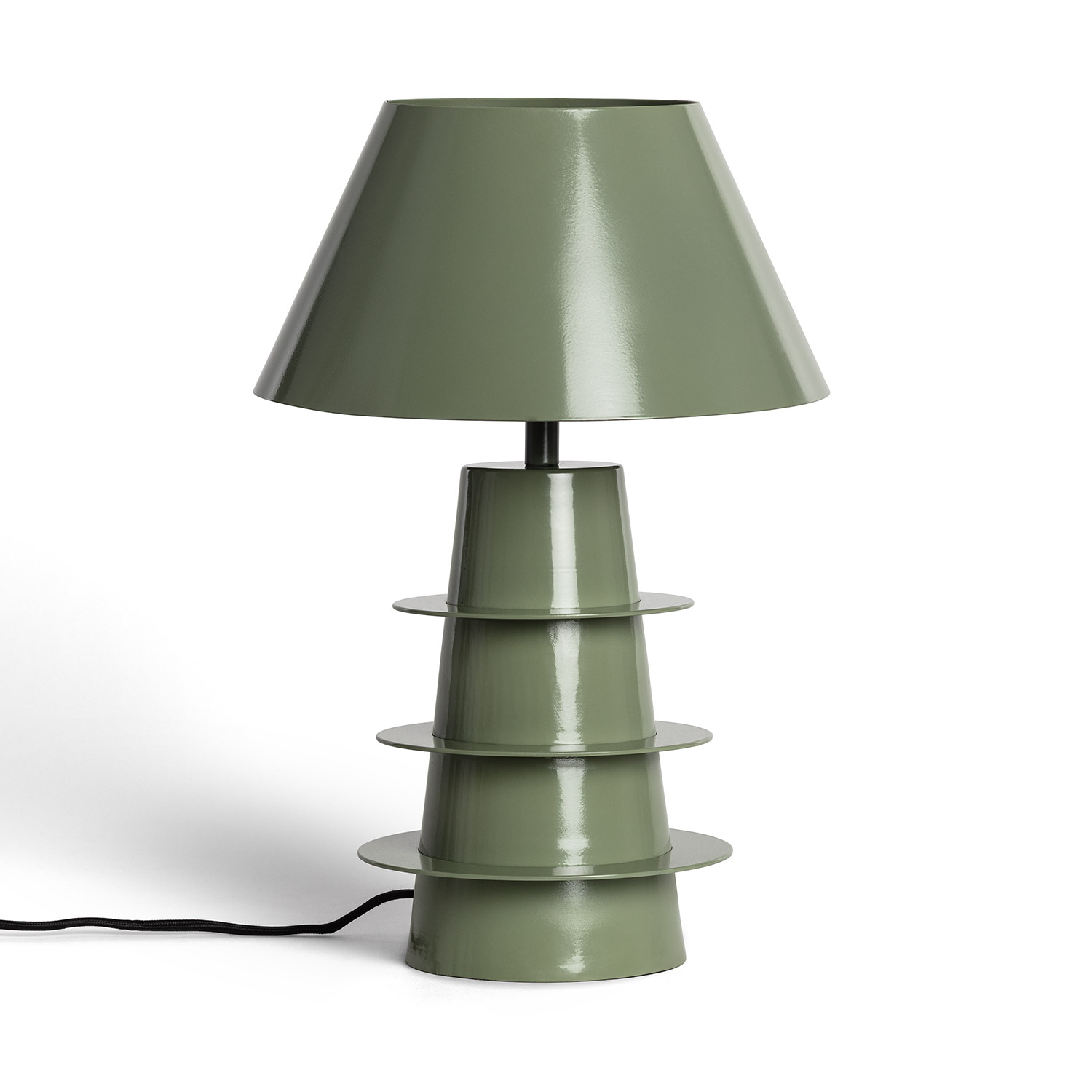 Ledkia Lámpara de Mesa Metal Kadrina Verde Caqui