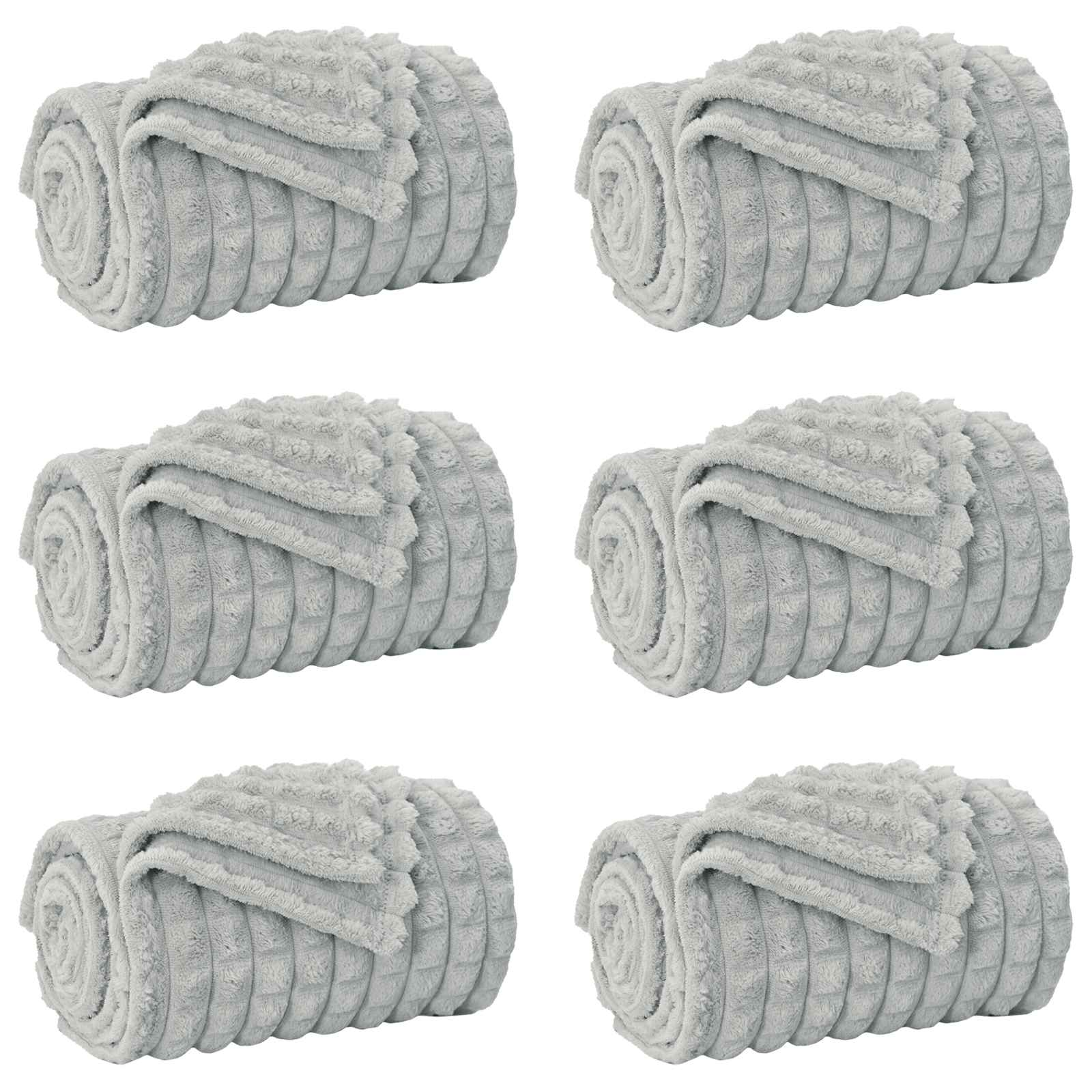 vidaXL Mantitas de Sofá 6 pcs Gris 200 x 150 cm Lana