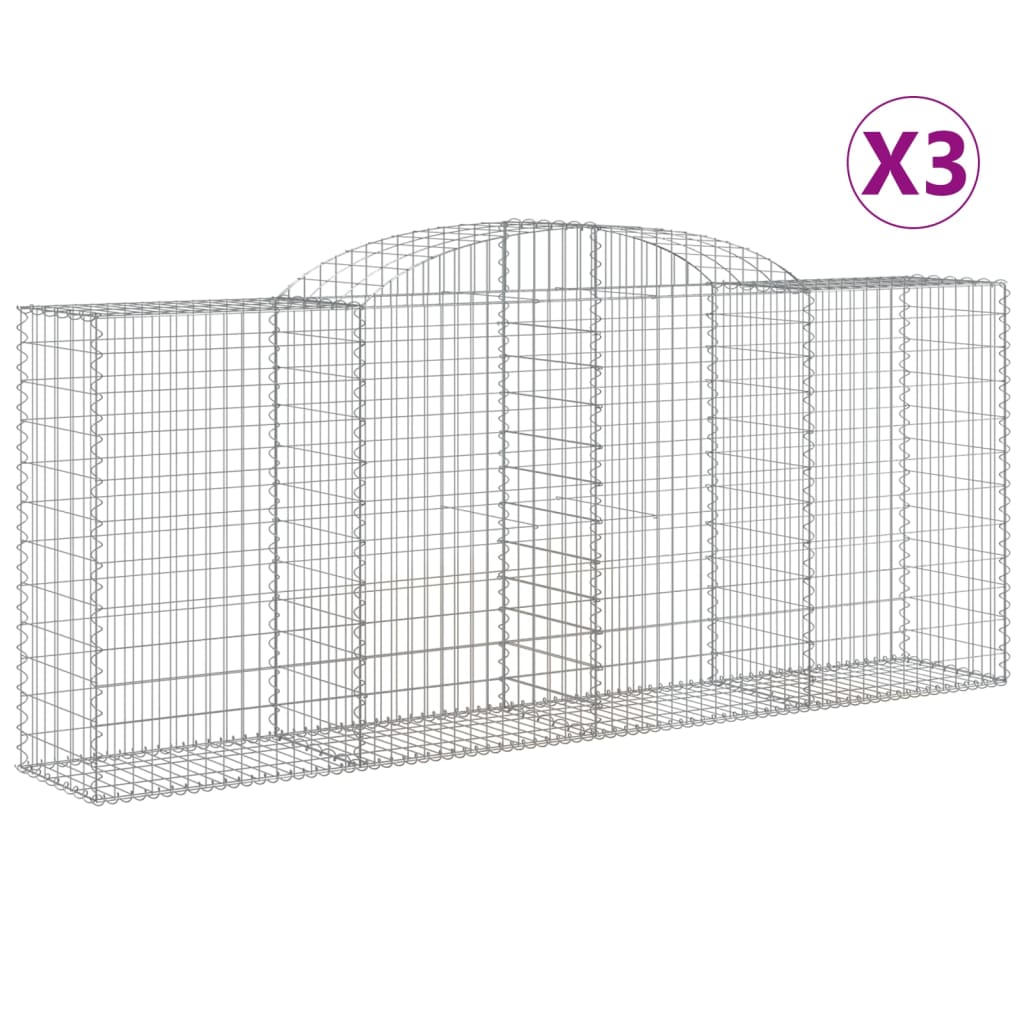 Vidaxl Cestas de Gaviones de Hierro Galvanizado - Pack de 3 Unidades