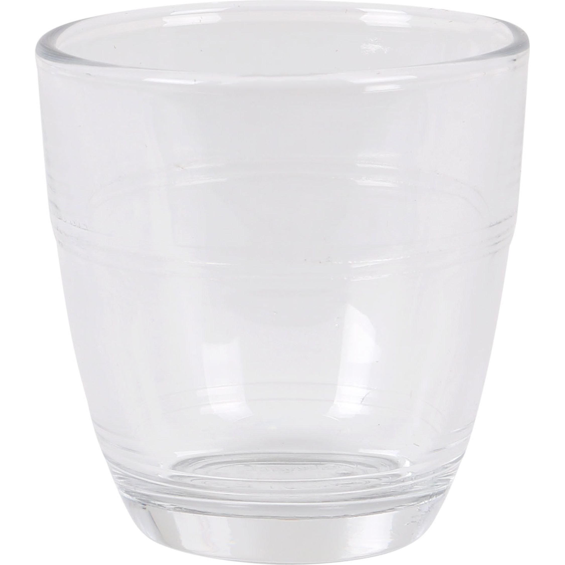 Duralex - Set de 6 Vasos de Vidrio Gigogne 9cl - Set de Vasos para Bebidas Frías y Calientes, Aptos para Lavavajillas