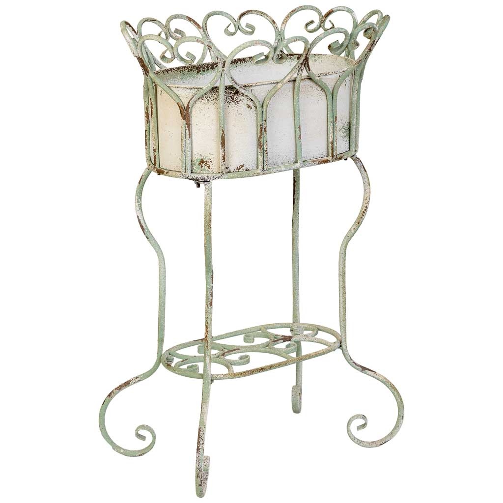 Wonderlust Deco - Macetero de metal blanco 43.5x34.5x71.5h cm Blanco 43.5x34.5x71.5h cm