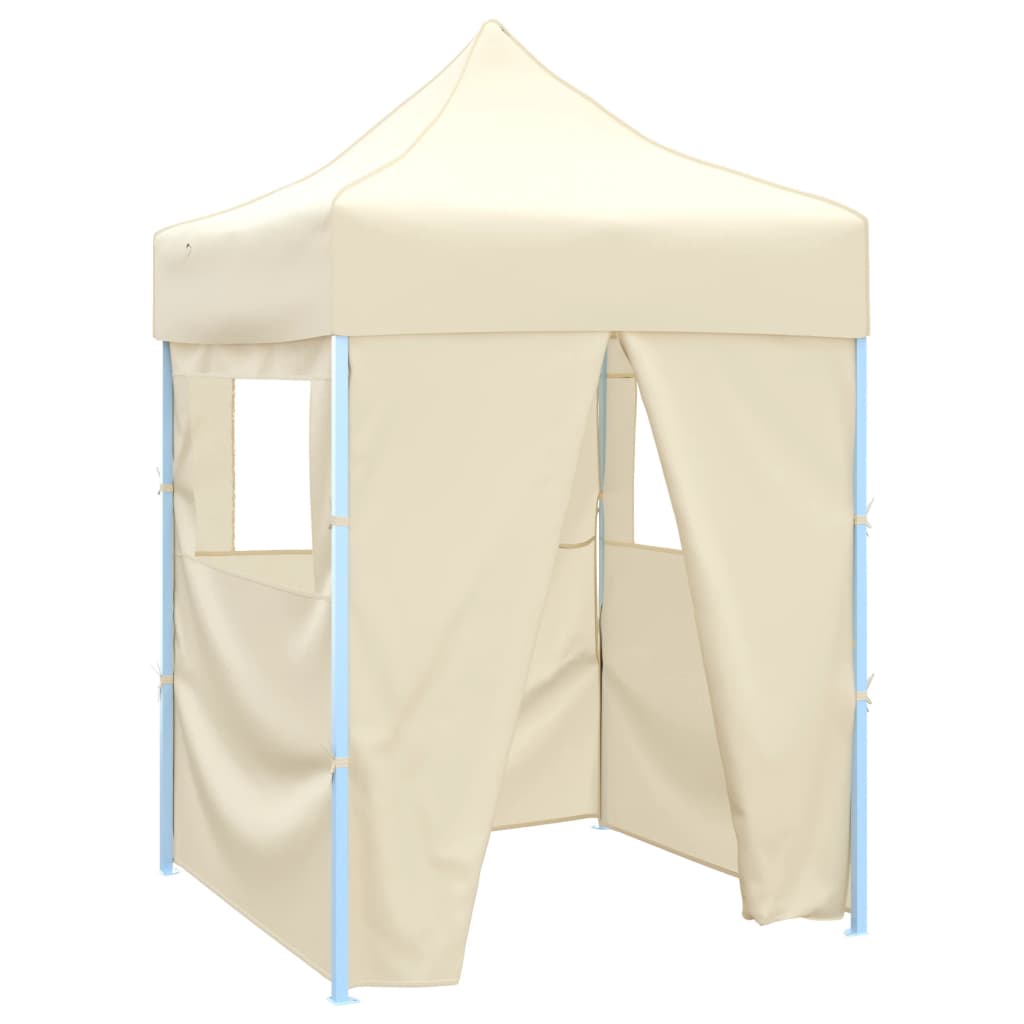 vidaXL Carpa Plegable Profesional 4 Paredes Acero Sombrilla Color Antracita,  Azul,  Crema y mas
