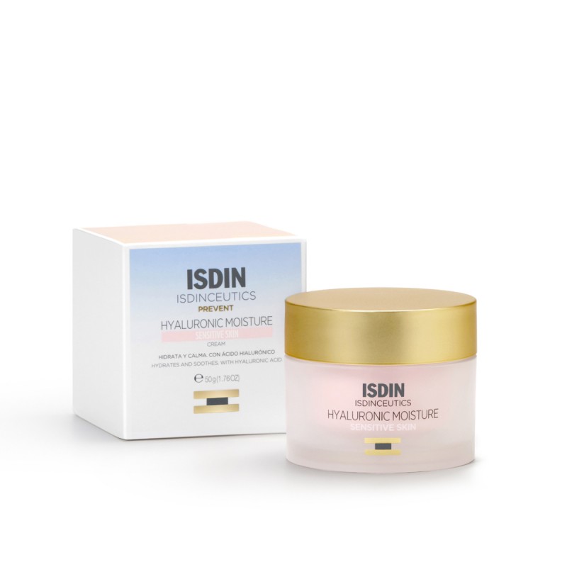 ISDIN - Crema facial hidratante para piel sensible · Ácido Hialurónico 50ml.