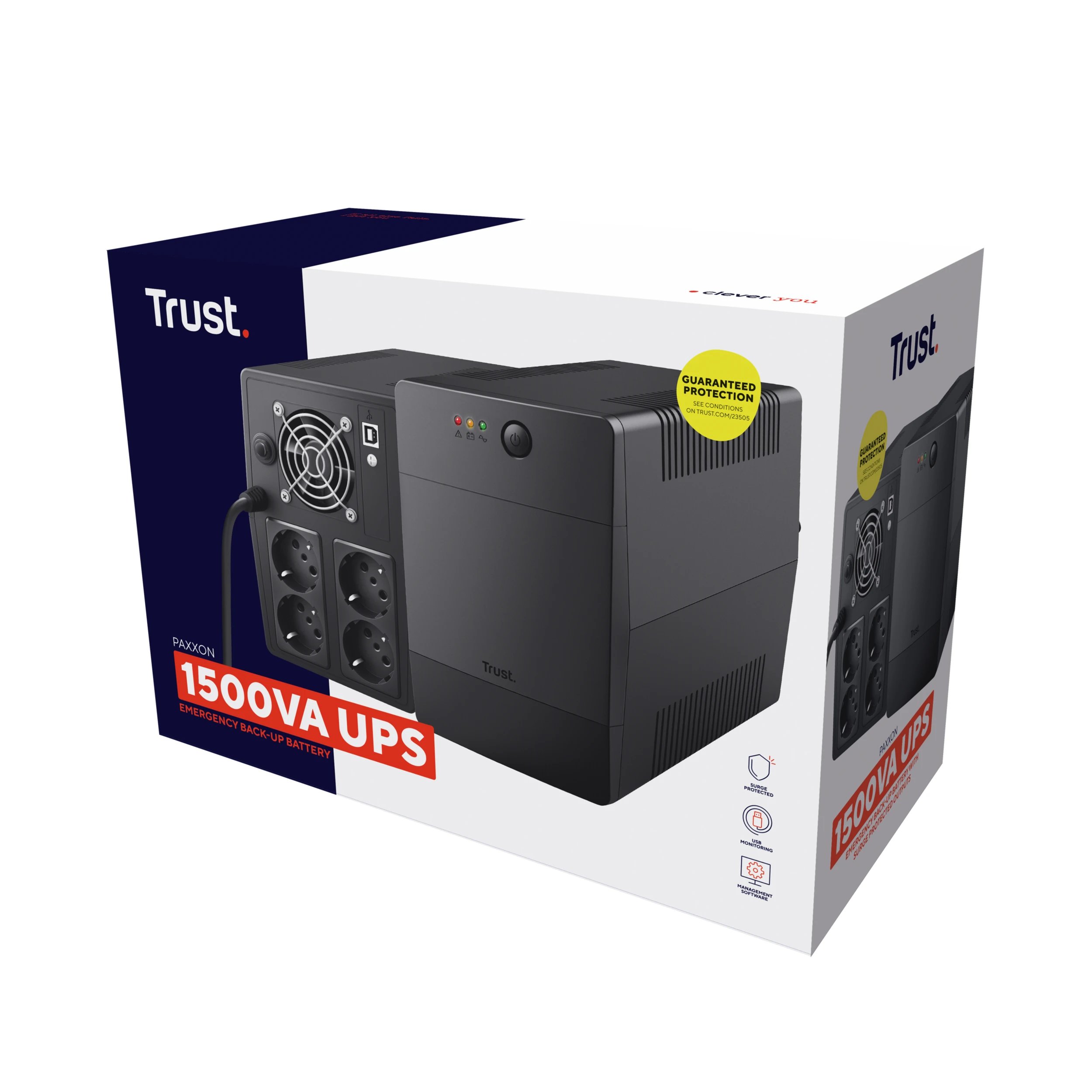 SAI (UPS) TRUST Offline 1,5 kVA 900W SAI PAXXON 1500VA