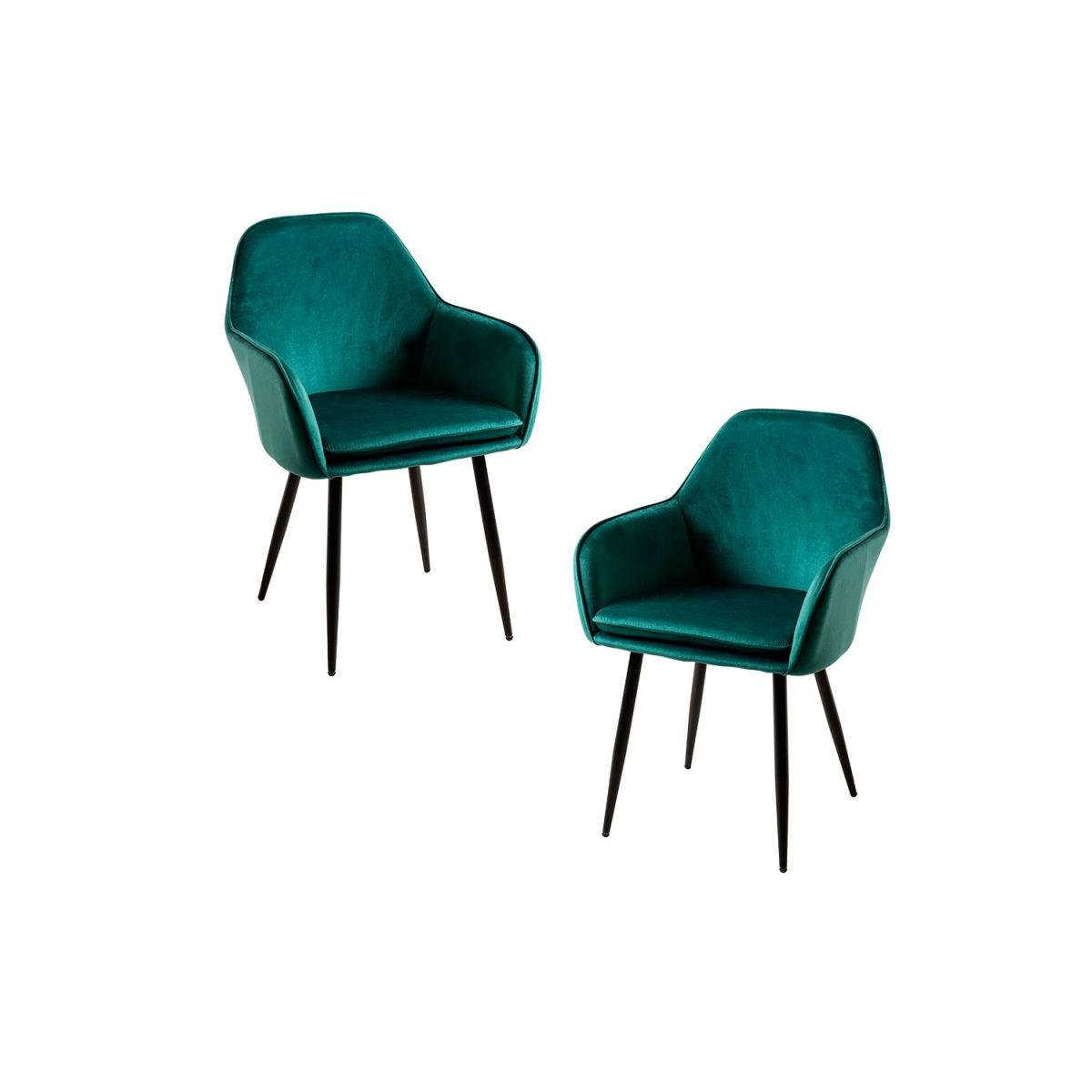Regalos Miguel - Packs Sillas Comedor - Pack 2 Sillas Chic Black - Verde