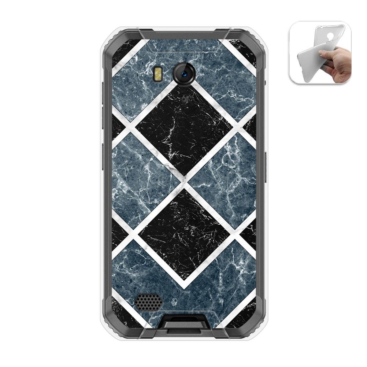 Tumundosmartphone Funda Gel Tpu para Ulefone Armor X6 diseño Mármol 06 Dibujos