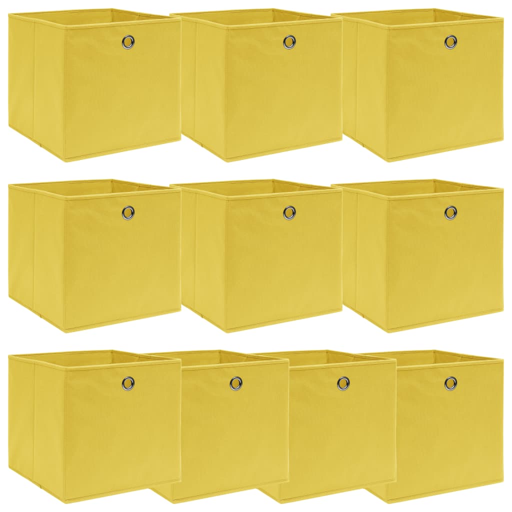 vidaXL Cajas de Almacenaje Cofres Plegables Organizadores 10 uds Color Amarillo ,  Azul ,  Azul bebé y mas