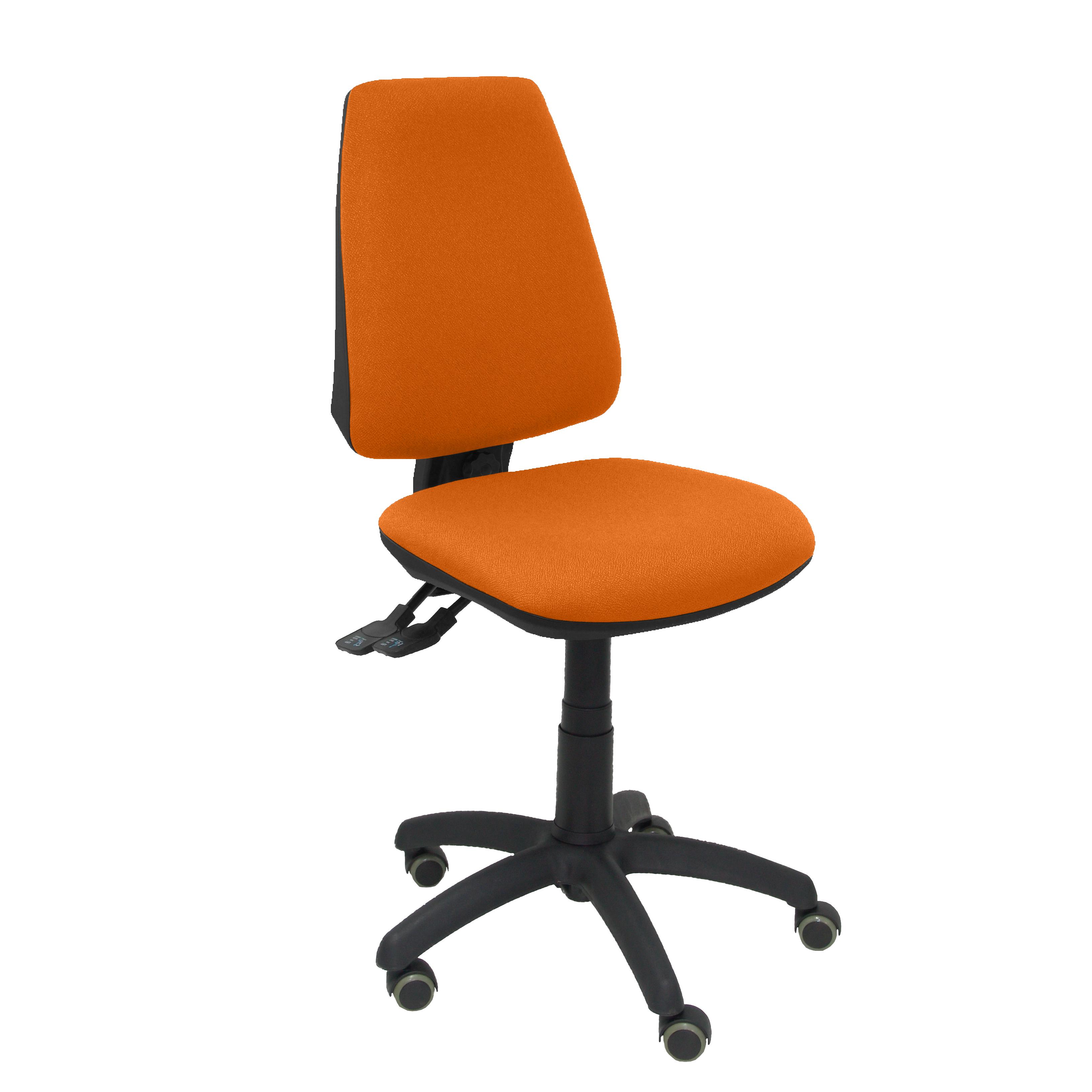Piqueras Y Crespo Silla Elche S BALI Naranja Ergonómica con Ruedas de Parqué