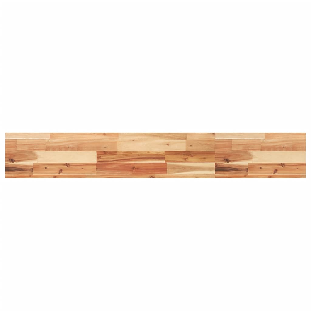Vidaxl Estante Flotante de Madera Maciza de Acacia Sin Tratar 140x20x4 Cm Marrón Oscuro