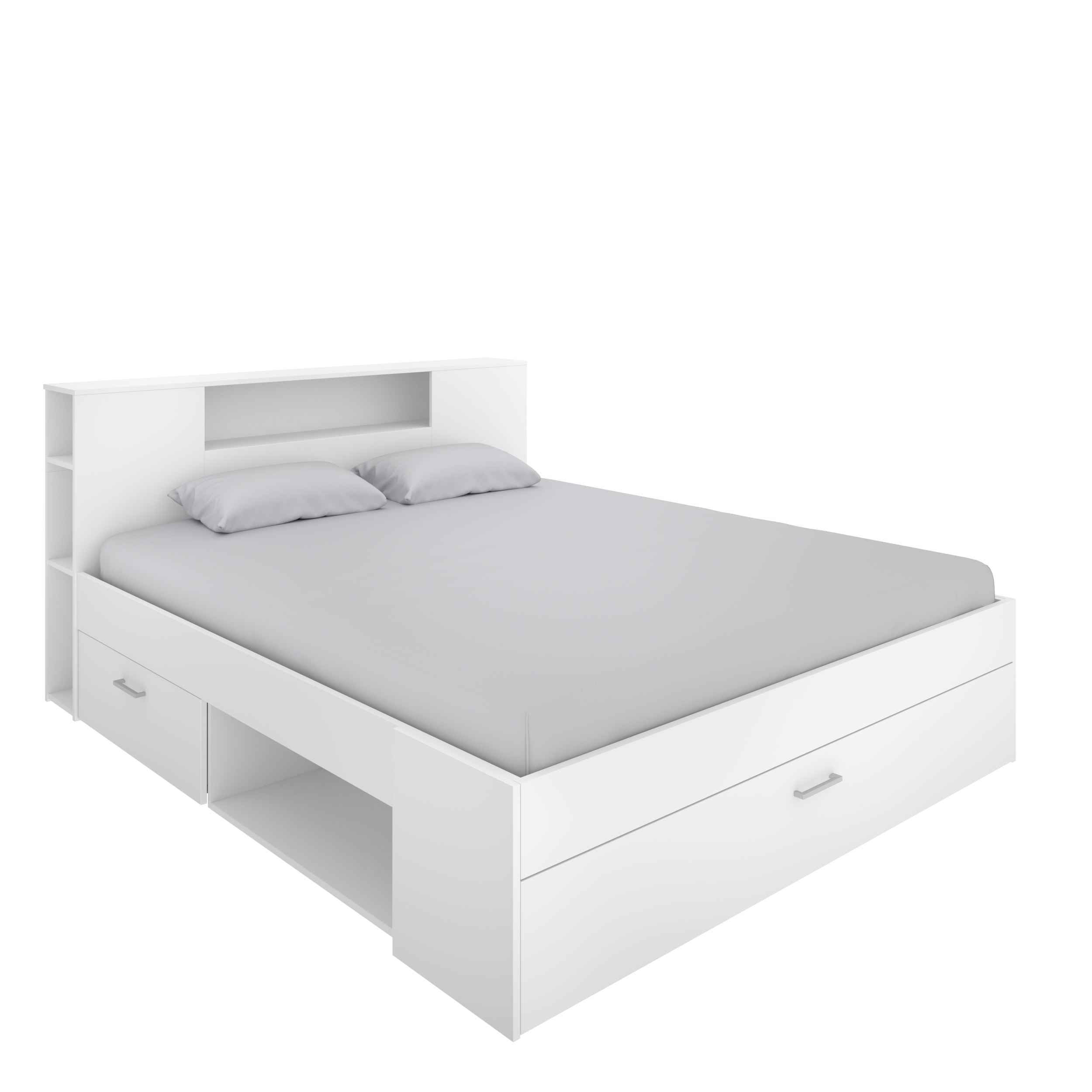 DEKIT GRUPO RIMOBEL LANKA - CAMA COMPACTA PARA DORMITORIO - BLANCO - 95 x 159,6 x 218,5 cm