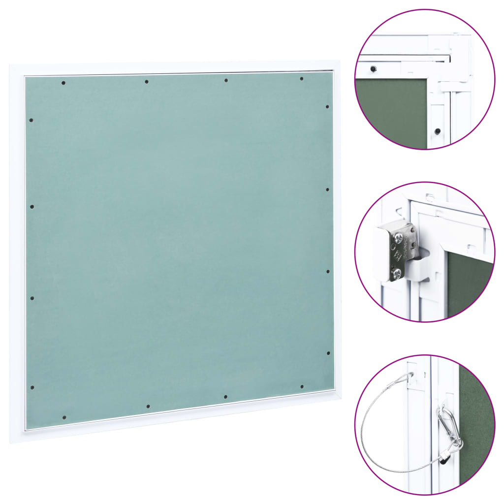 vidaXL Panel de Acceso Estructura Aluminio y Placa de Yeso Revisión Dimensiones 200 x 200 mm,  300 x 300 mm,  400 x 400 mm y mas