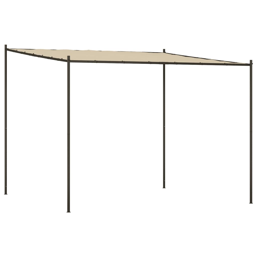 vidaXL Cenador acero y tela beige 3x3 m 180 g/m²
