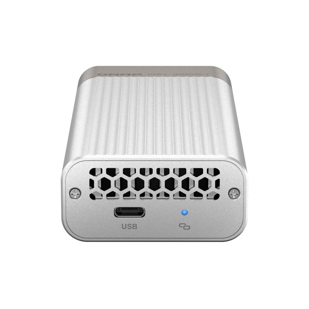 QNAP - Adaptador USB-C a RJ45 QNA-UC10G1T 10 Gbps para conexión Ethernet profesional, compatible con Windows, Mac y Linux, Plug & Play sin drivers
